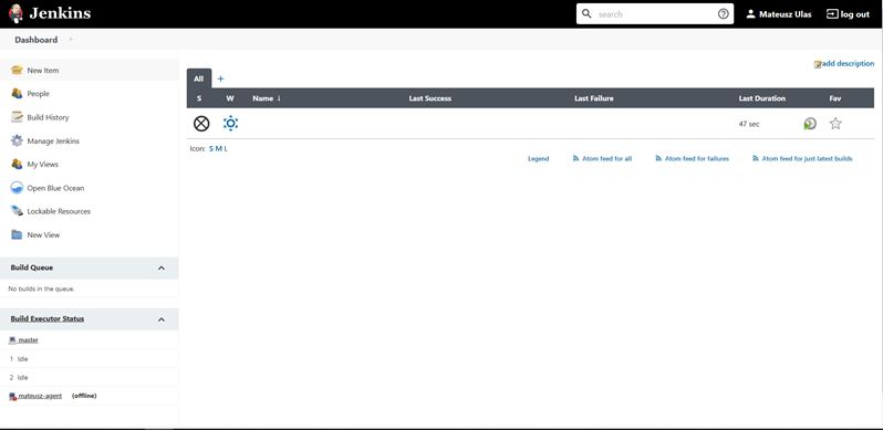 Dashboard van de Jenkins-automatiseringsserver